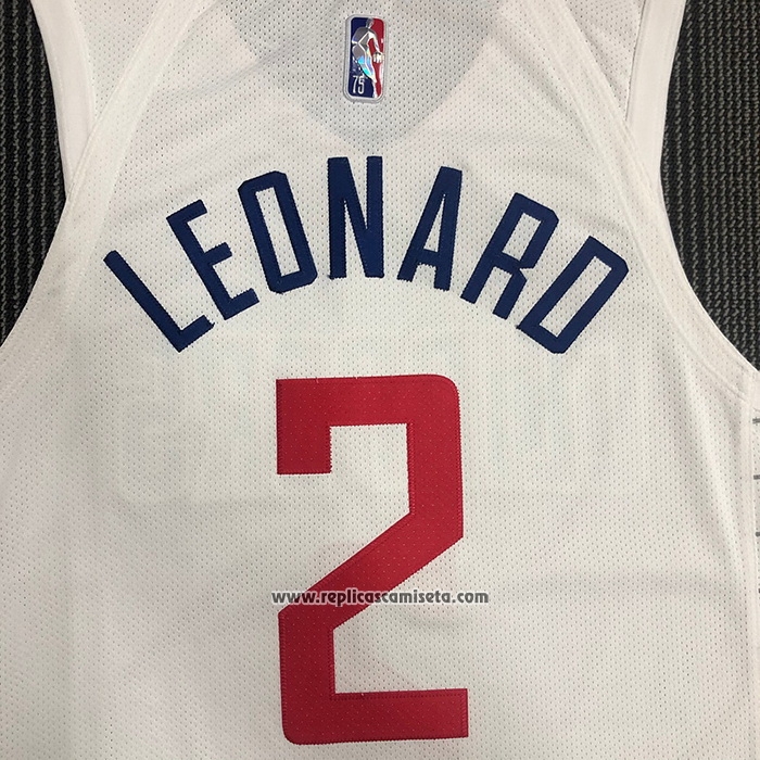 Camiseta Los Angeles Clippers Kawhi Leonard #2 Association 2020-21 Autentico Blanco